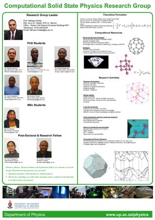 Computational solid state physics research group poster