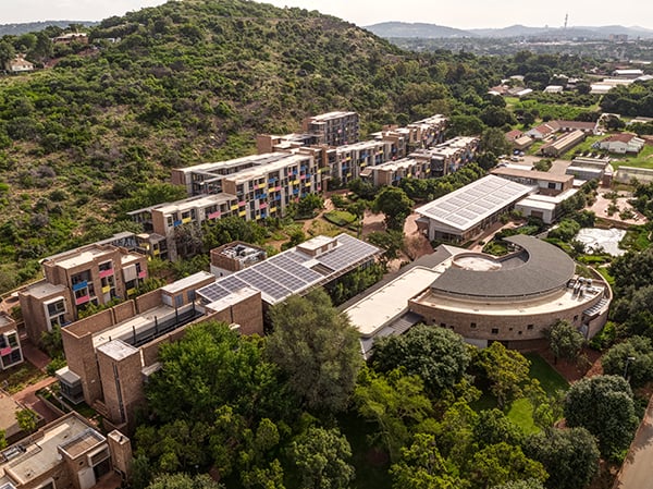 An aerial view of UP's Future Africa Institute campus