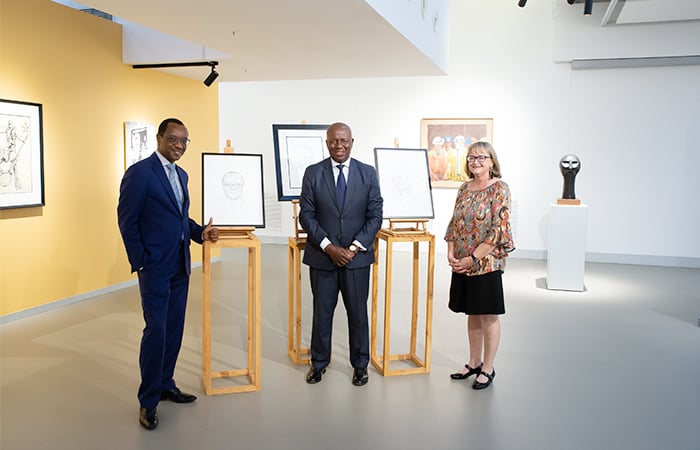 UP Vice-Chancellor and Principal Professor Tawana Kupe; Dean of UP’s Faculty of Law Professor Elsabe Schoeman and retired Deputy Chief Justice Dikgang Moseneke.