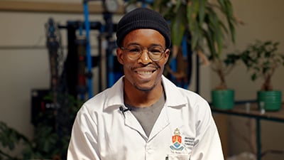 University of Pretoria chemical engineering student Victor Tshigo.