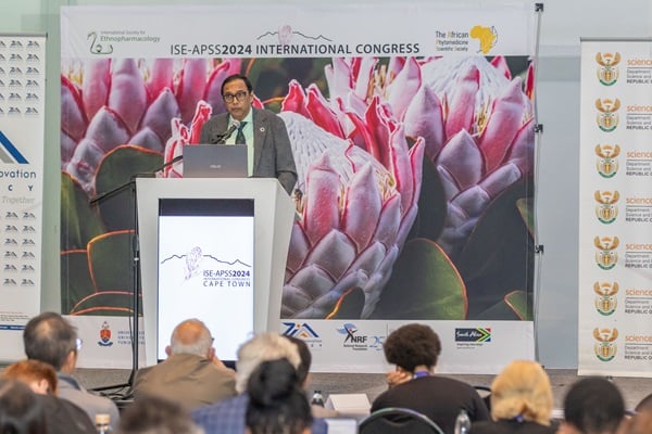 Prof. Sunil Maharaj delivers his welcome address during the opening ceremony of the ISE-APSS 2024.