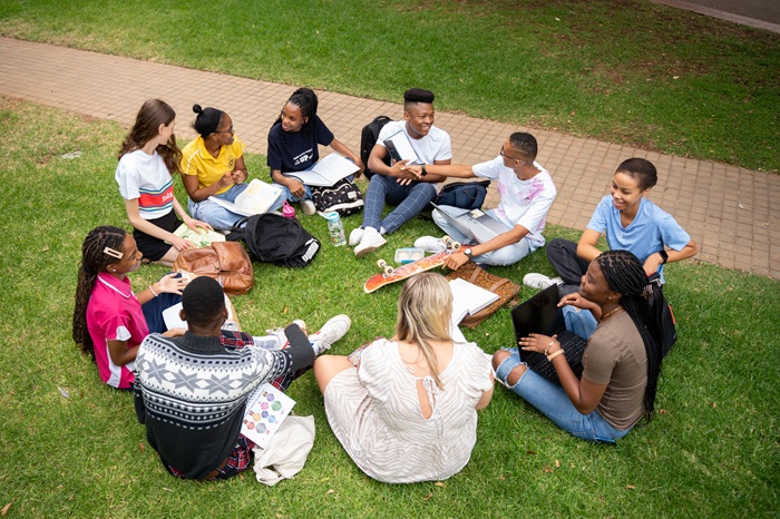 Students from the University of Pretoria brainstorming ideas for their next assignment.