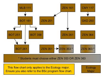 flowchart for majoring in ecology