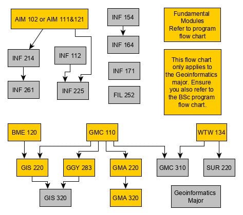 flowchart gor majoring in geoinformatics