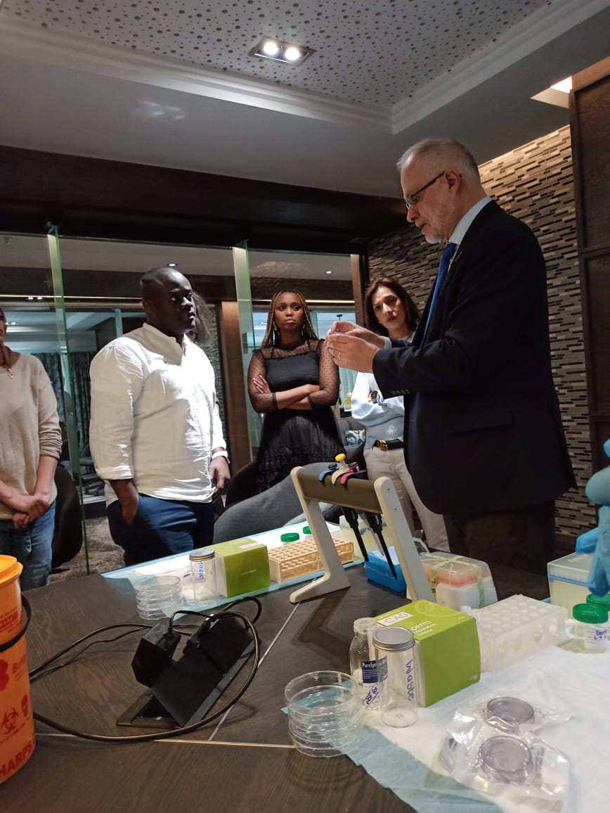 Prof Ralf Henkel Demonstrating at the Assisted Reproductive Technology Workshop