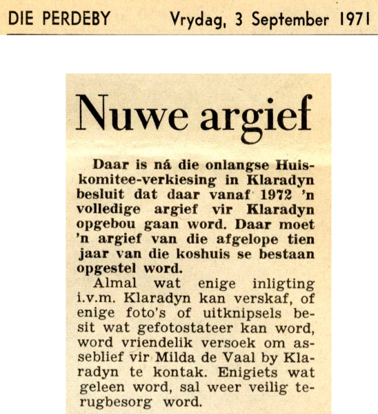 A day in the life at the University of Pretoria. 03 September 1971
