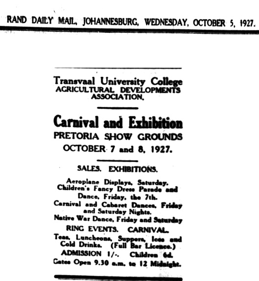 Rand Daily Mail, 05 October 1927