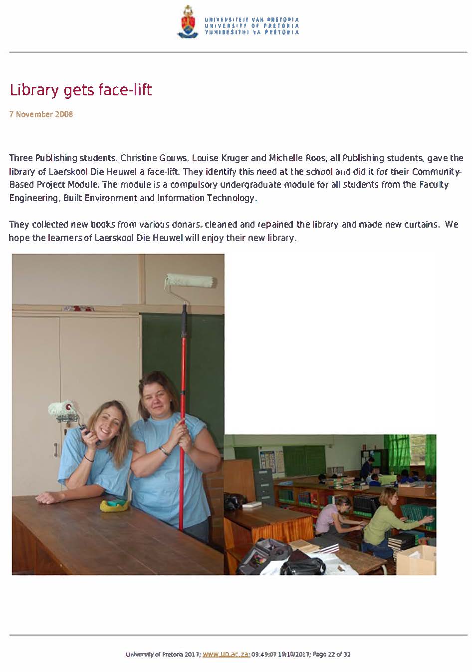 Campus News, 07 November 2008