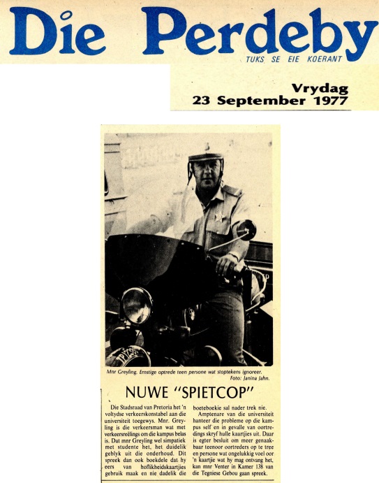 Die Perdeby, 23 September 1977