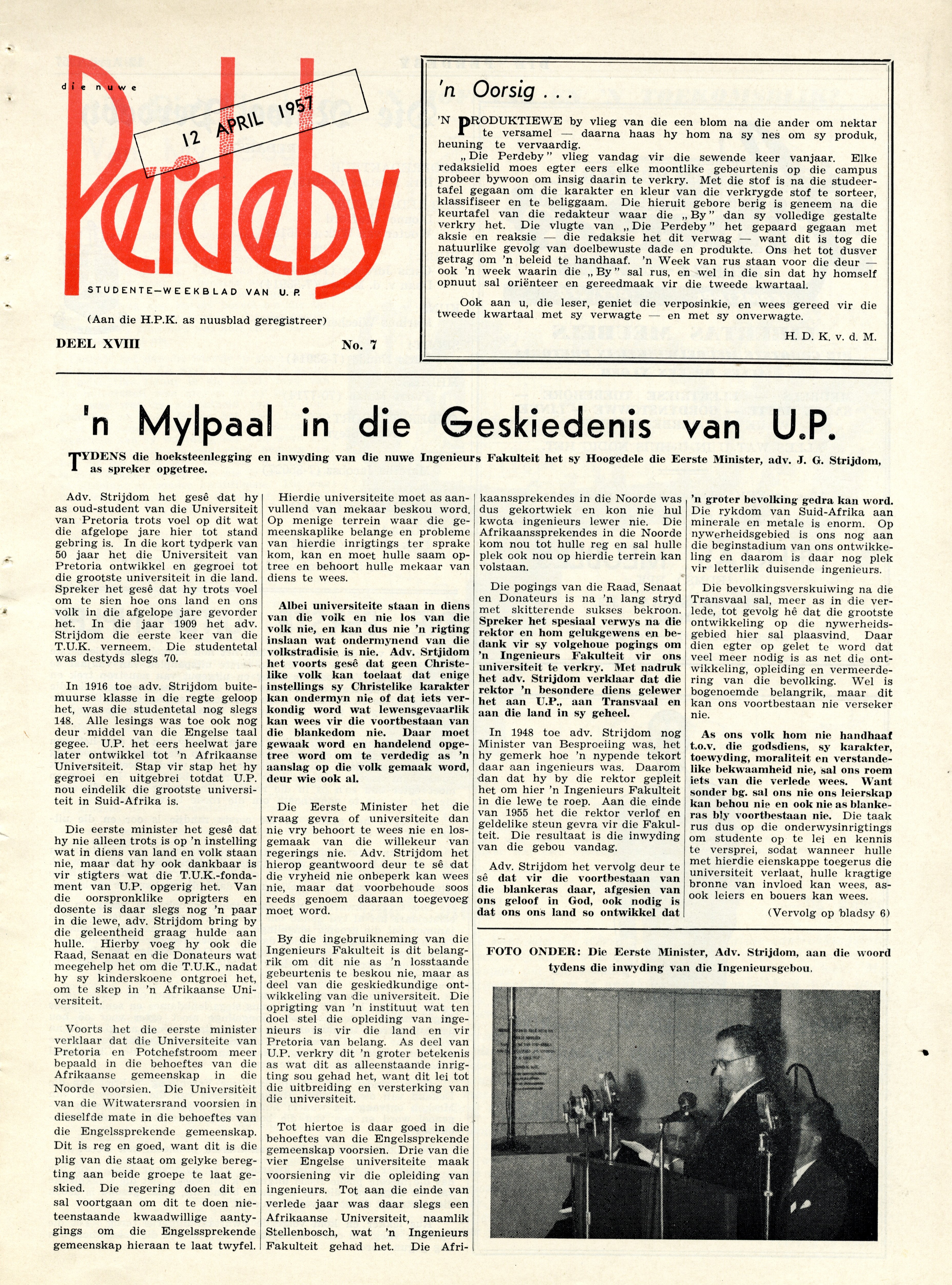 Perdeby 12 April 1957