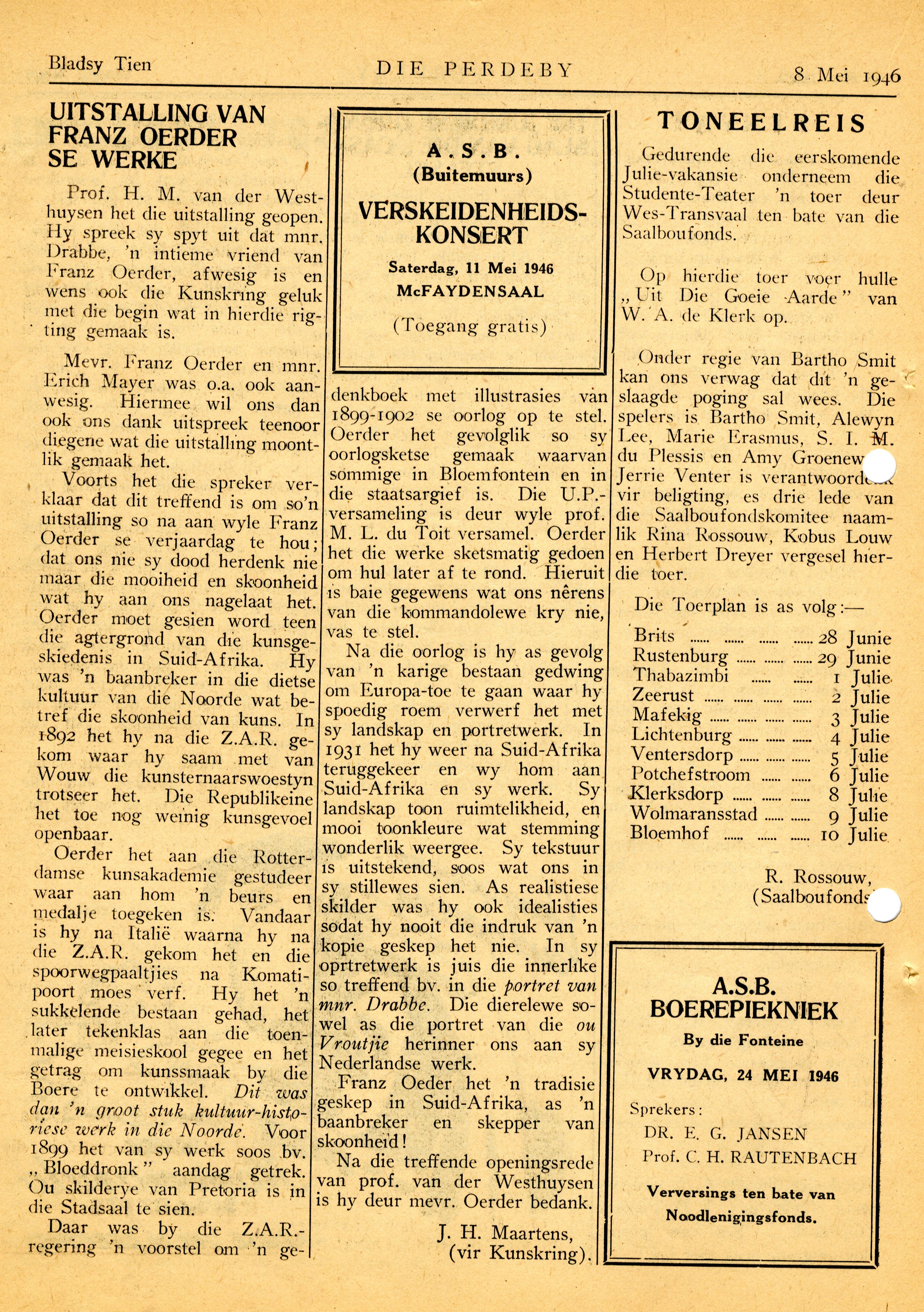 Perdeby 8 May 1946
