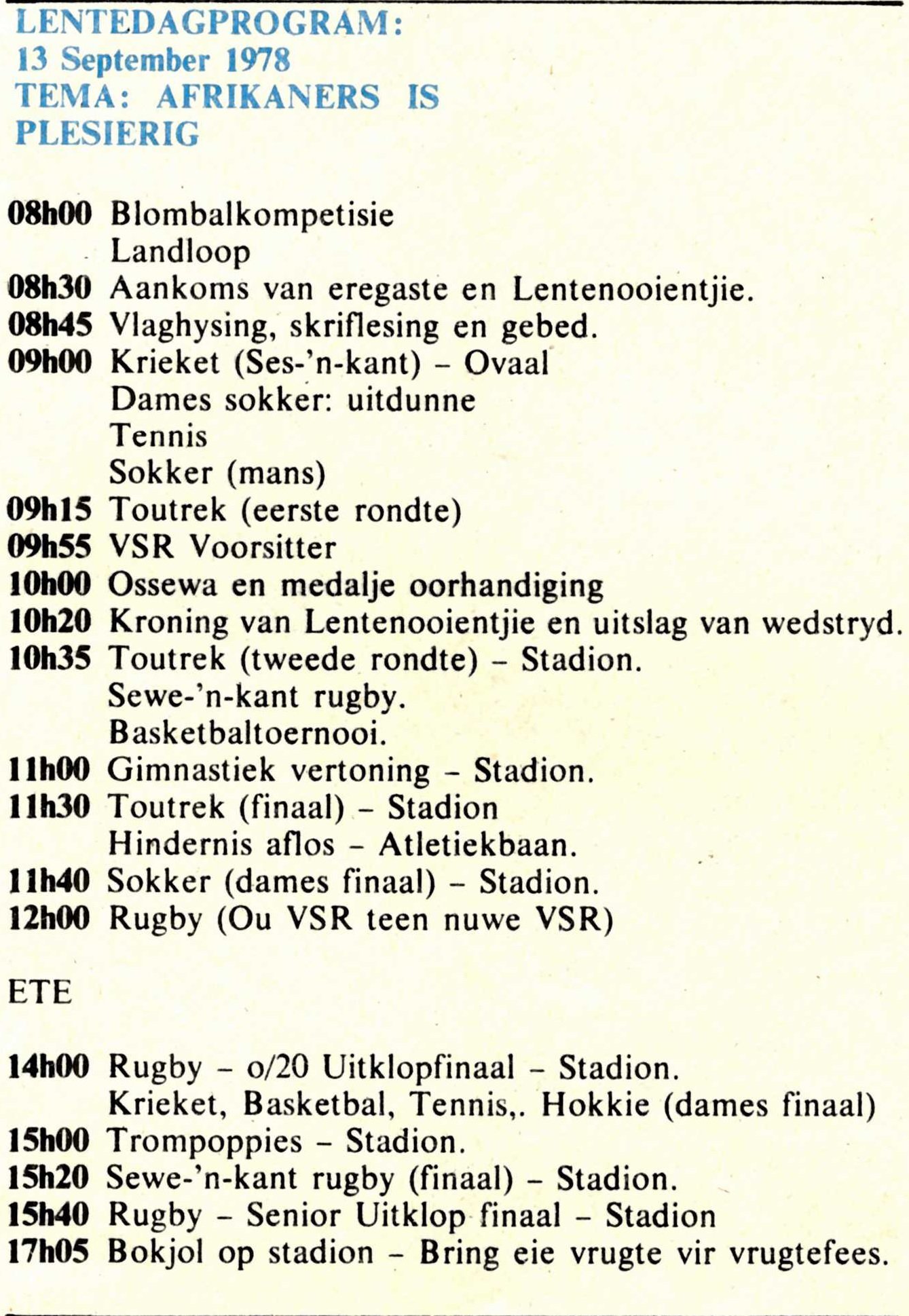 Perdeby, 1 September 1978