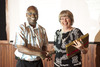Prof Lubuma with Prof Brenda Wingfield at the annual departmental Bosberaad