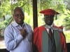 Prof Lubuma with his doctoral student, Dr Pius Chin after the graduation ceremony