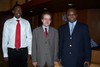 From left to right Prof Sango, Prof Lafforgue and Prof Lubuma