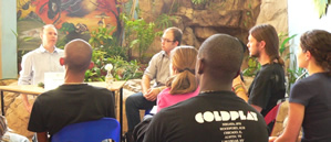 Dr. Stephen Meddows-Taylor and students