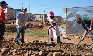 Preparing a new vegatable garden.