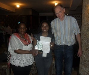 Laura Danga (middle) with members of the 2013 WaterNet Committee.